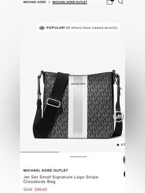NWT Michael Kors Small Black and White Crossbody Bag and Black Small Wallet